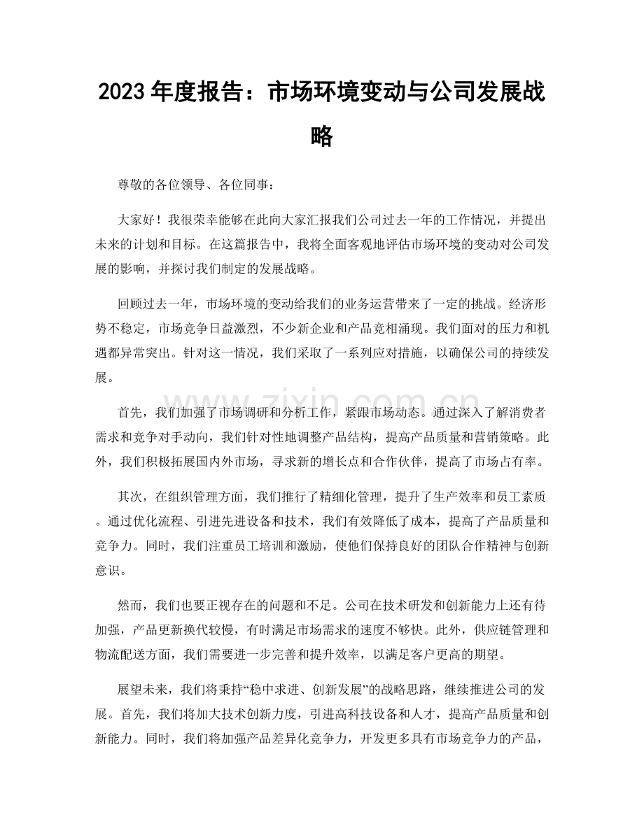 2023年度报告：市场环境变动与公司发展战略.docx_第1页