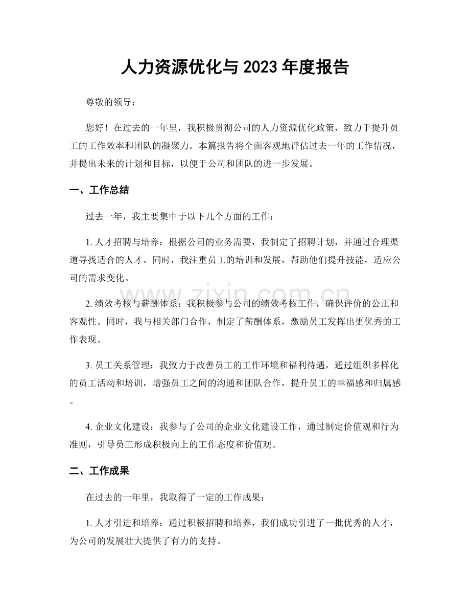 人力资源优化与2023年度报告.docx_第1页