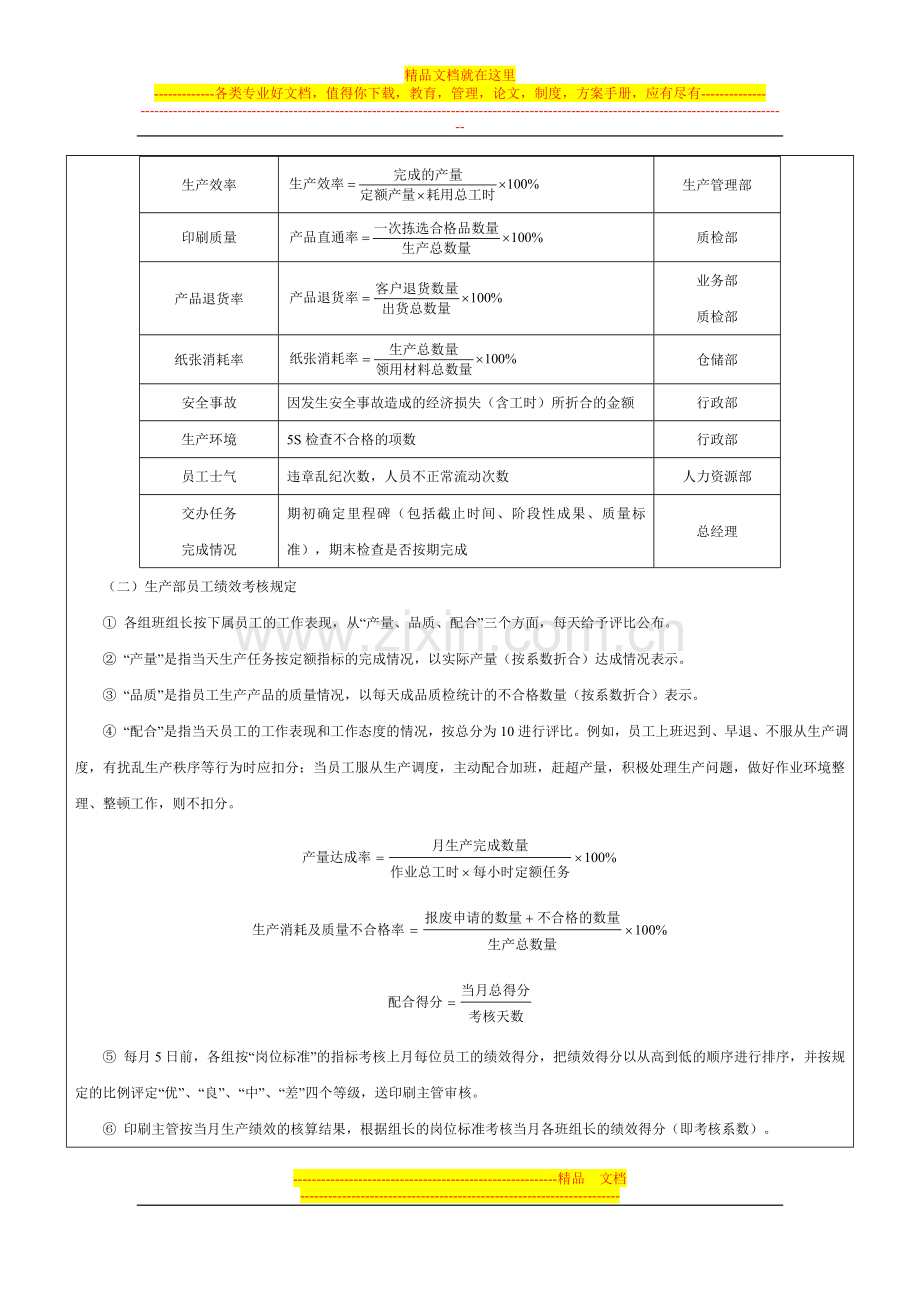 印刷企业绩效考核管理制度-范本.doc_第3页