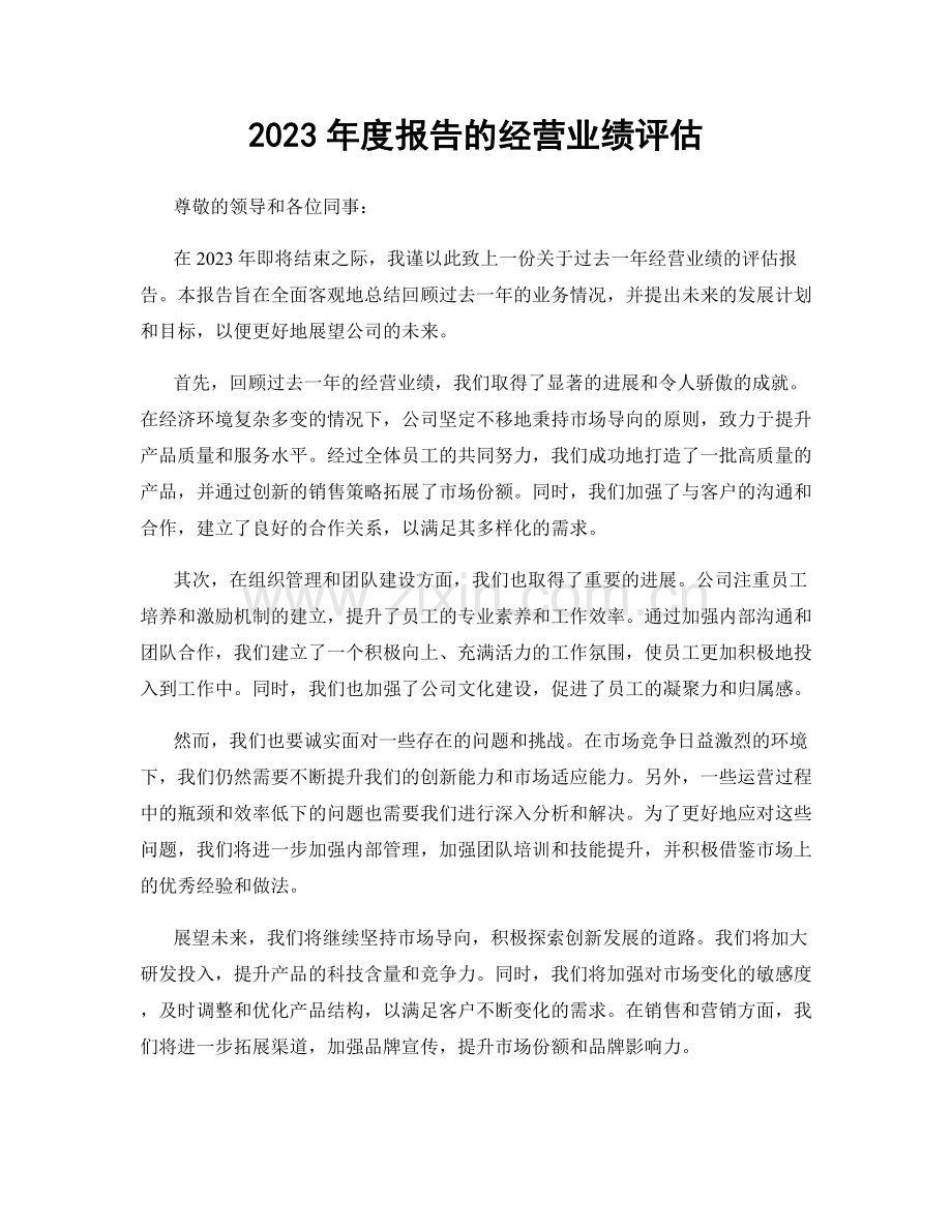 2023年度报告的经营业绩评估.docx_第1页