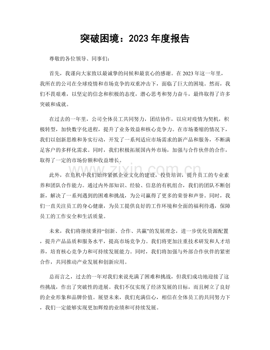 突破困境：2023年度报告.docx_第1页