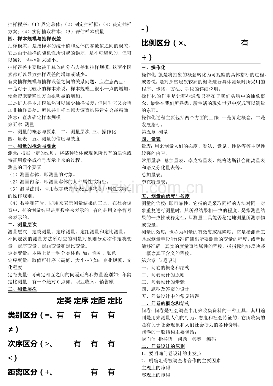 《社会调查的理论与方法》期末复习串讲ppt与作业答案12月4日总结.doc_第3页