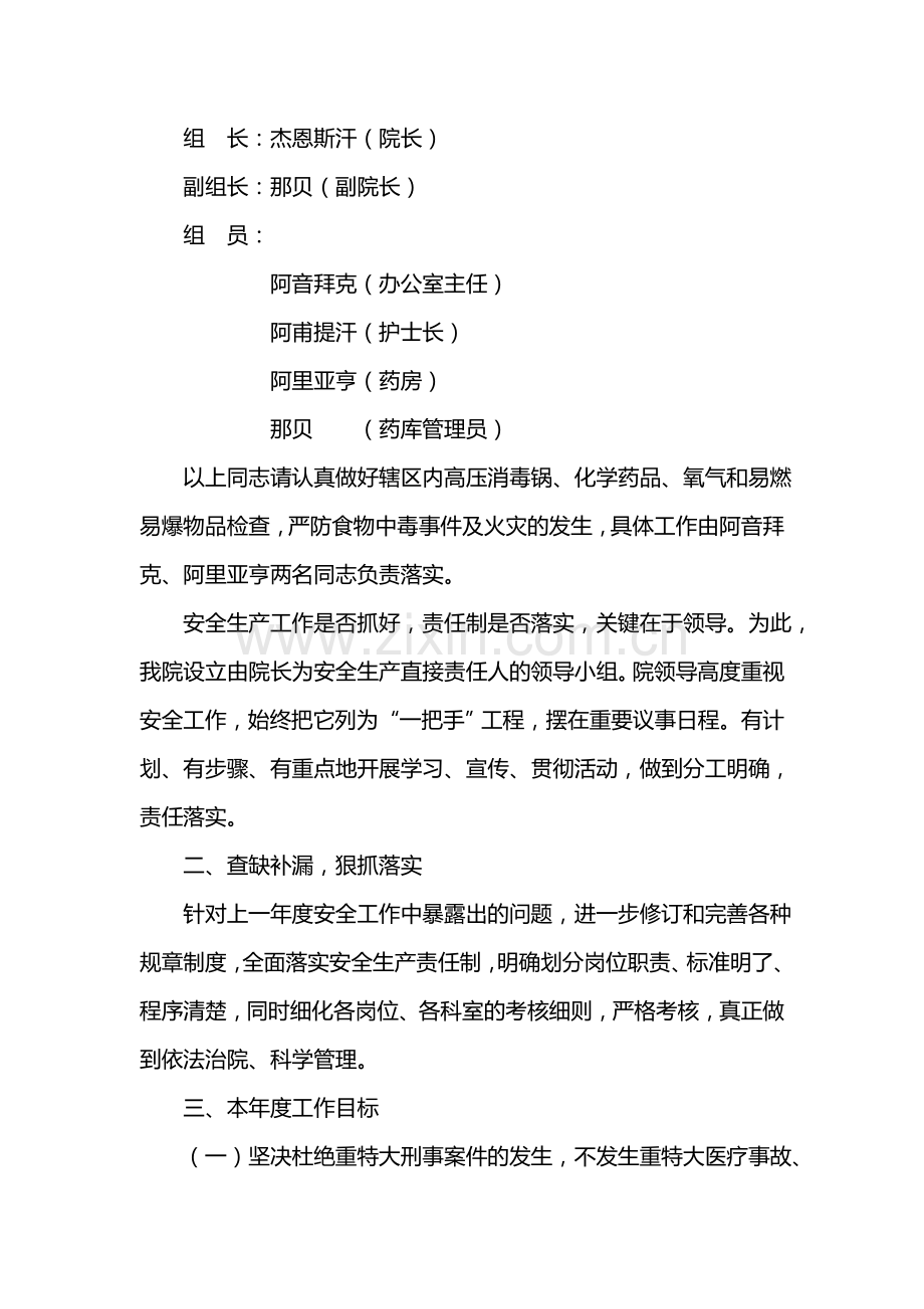 下涝坝乡卫生院安全生产工作计划.doc_第2页