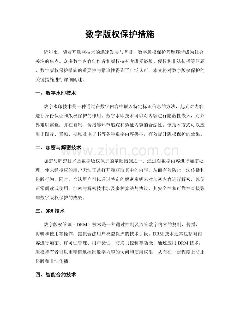 数字版权保护措施.docx_第1页