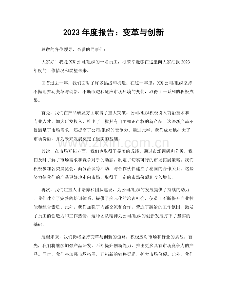 2023年度报告：变革与创新.docx_第1页