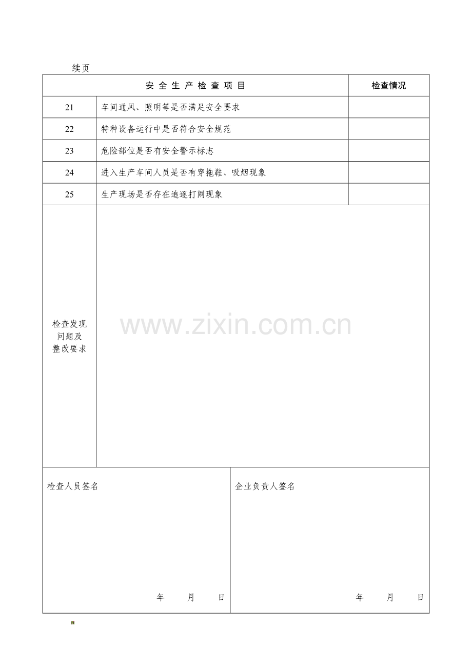 安全生产现场检查表(1)..doc_第2页