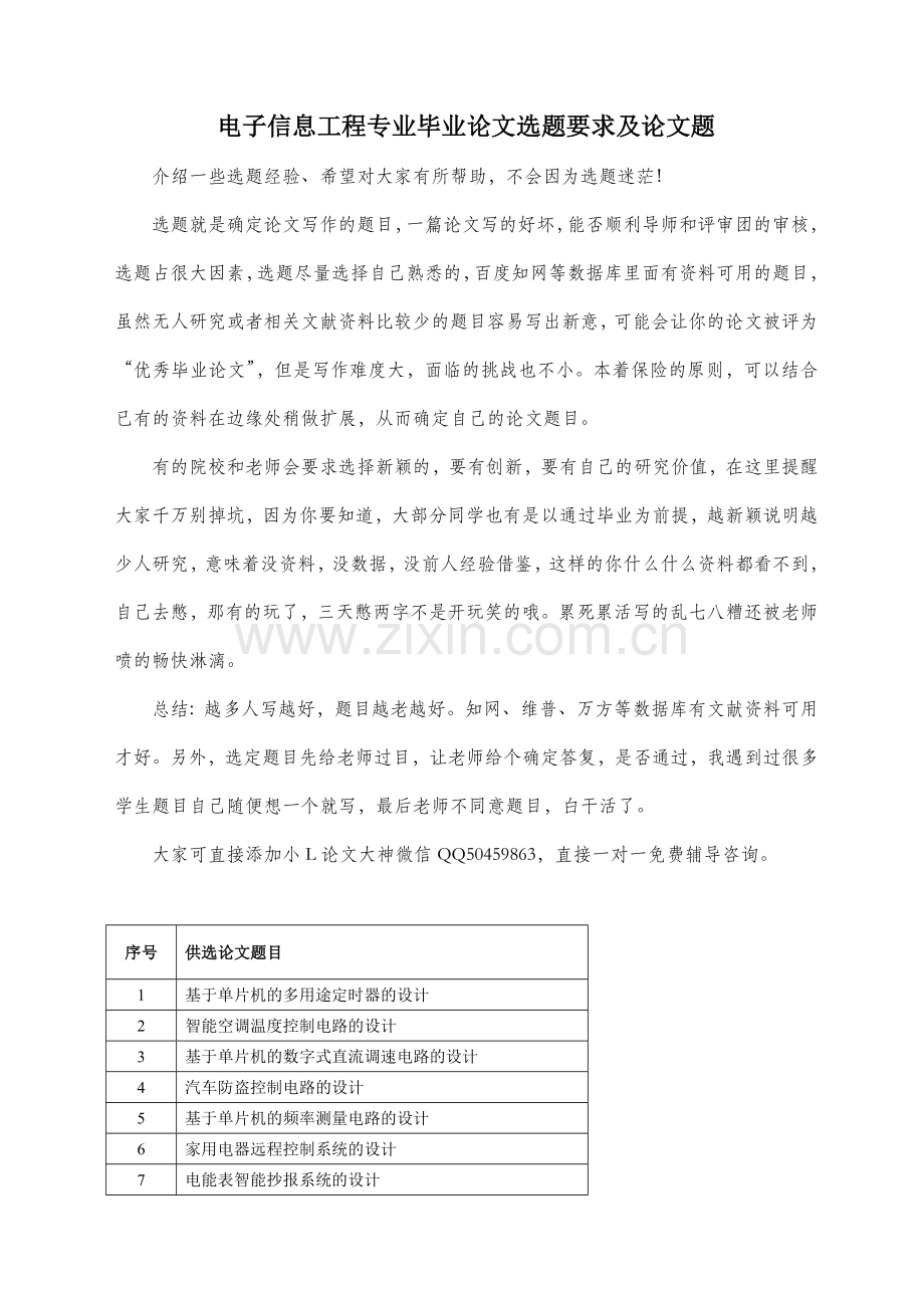 2017电子信息工程技术毕业论文选题精选.doc_第1页