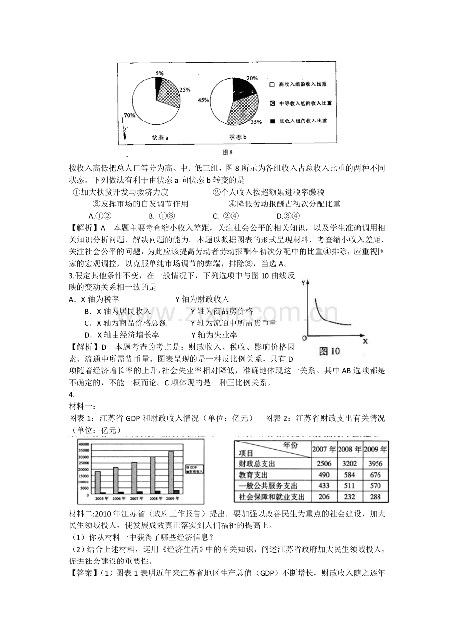 河南省卫辉市2012届高三政治二轮备考抓分点透析-专题2-分配制度与财政税收.doc_第3页