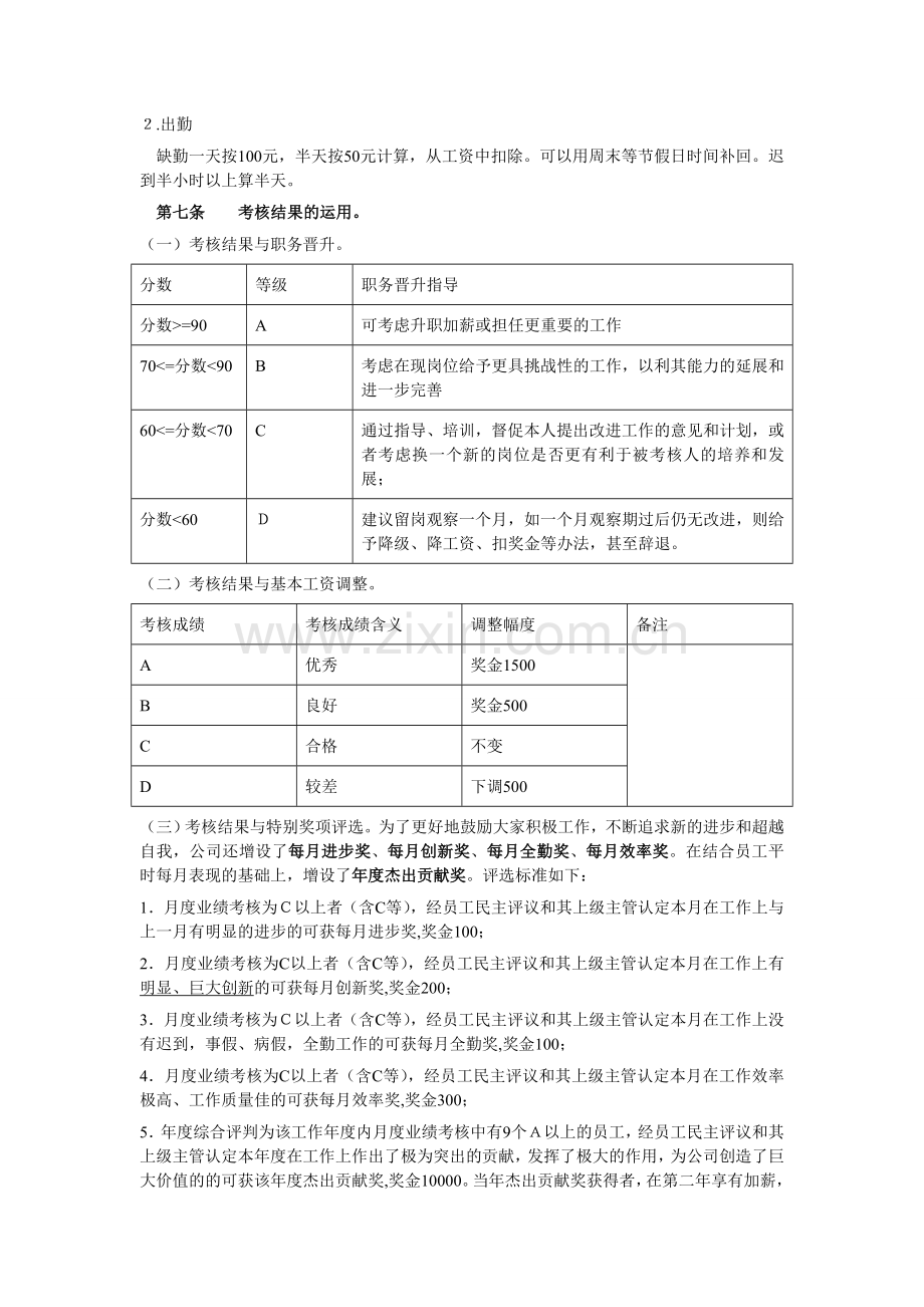 公司员工绩效考核制度(试行).doc_第2页