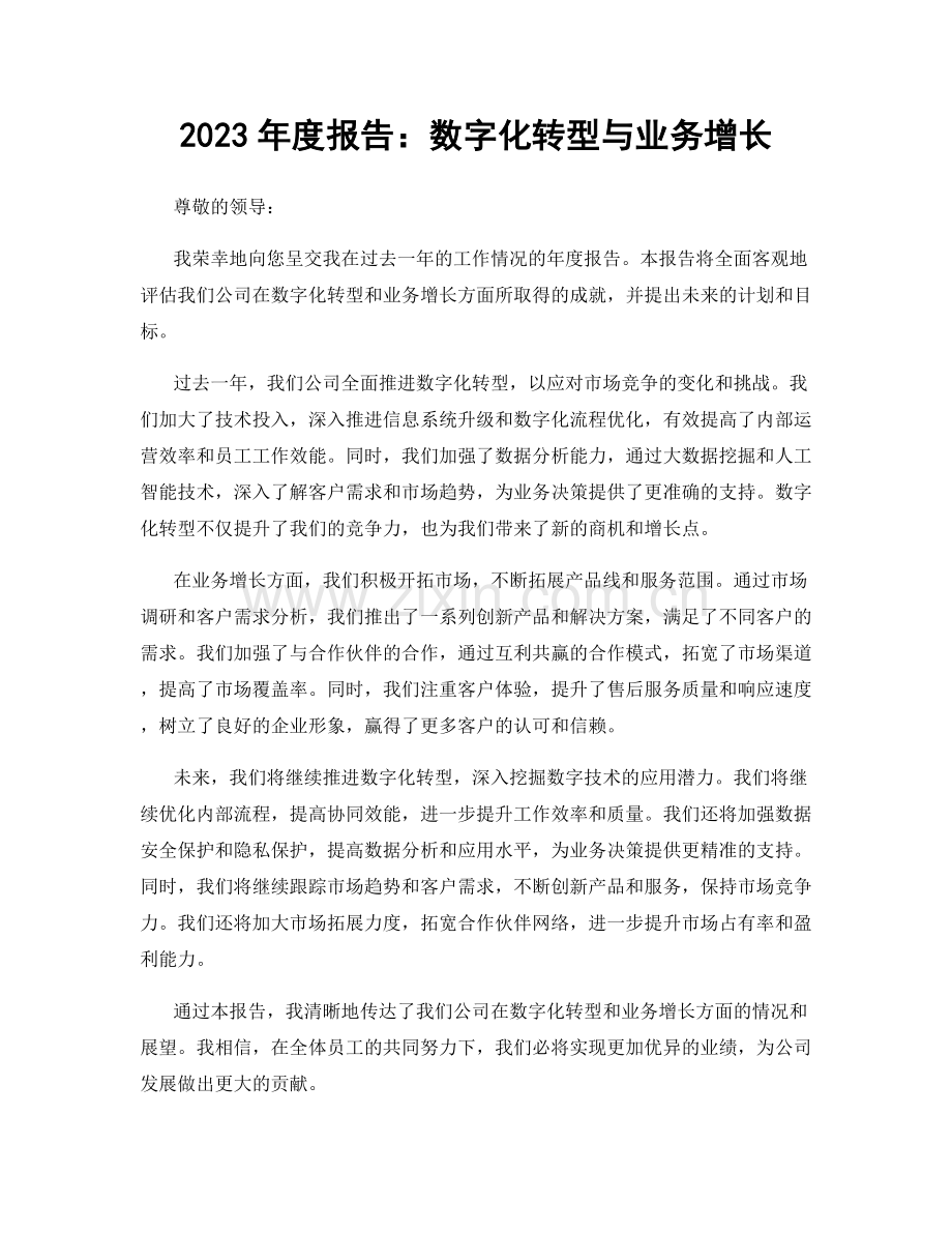 2023年度报告：数字化转型与业务增长.docx_第1页