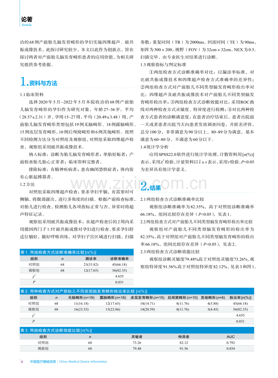 磁共振成像技术在产前胎儿脑发育畸形中的应用价值分析.pdf_第2页