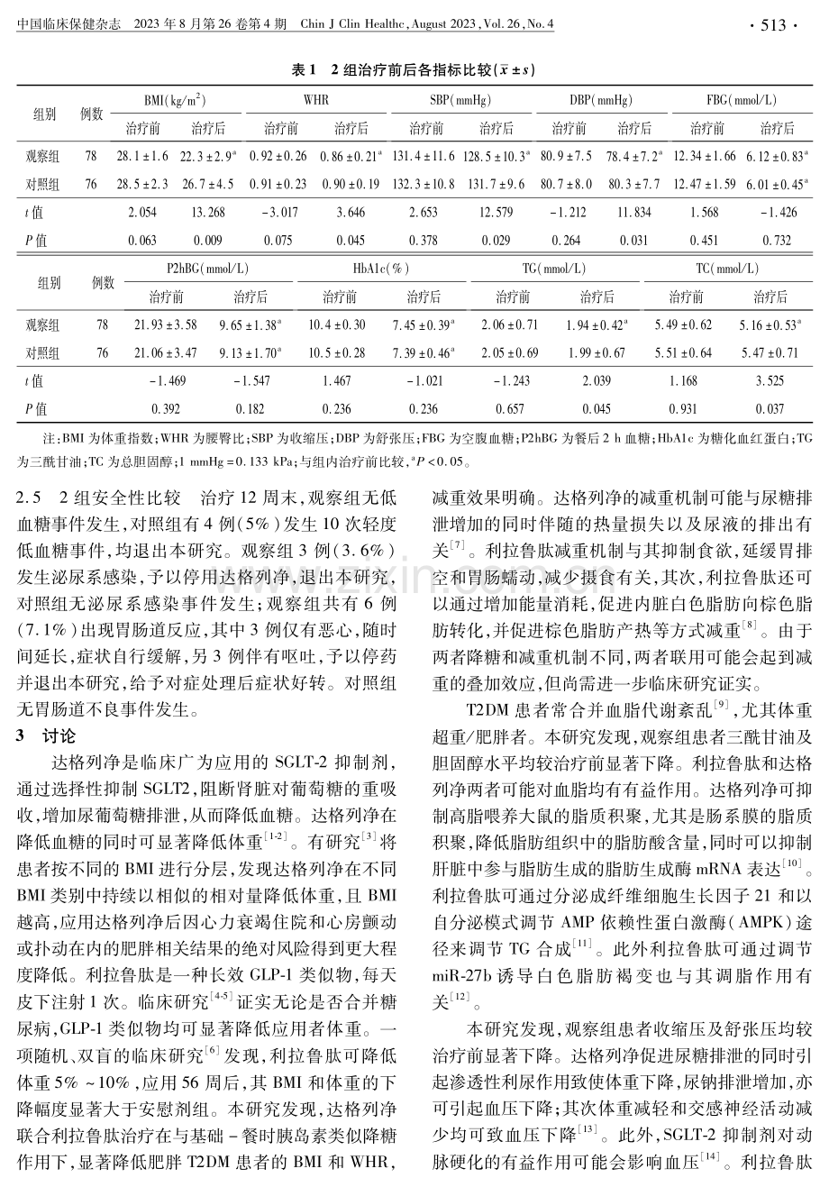 达格列净联合利拉鲁肽在新诊断超重或肥胖2型糖尿病患者中的应用.pdf_第3页