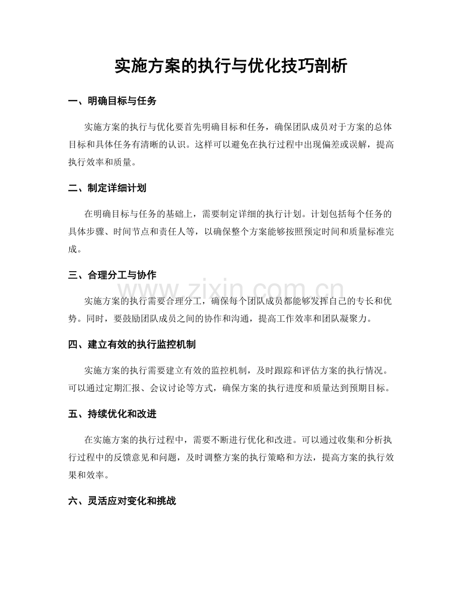 实施方案的执行与优化技巧剖析.docx_第1页