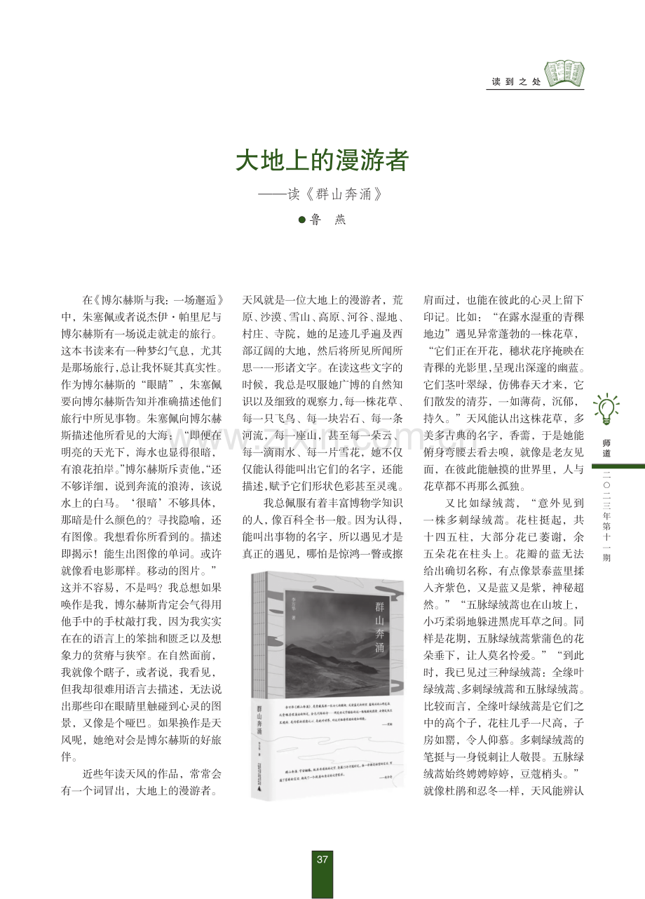 大地上的漫游者——读《群山奔涌》.pdf_第1页