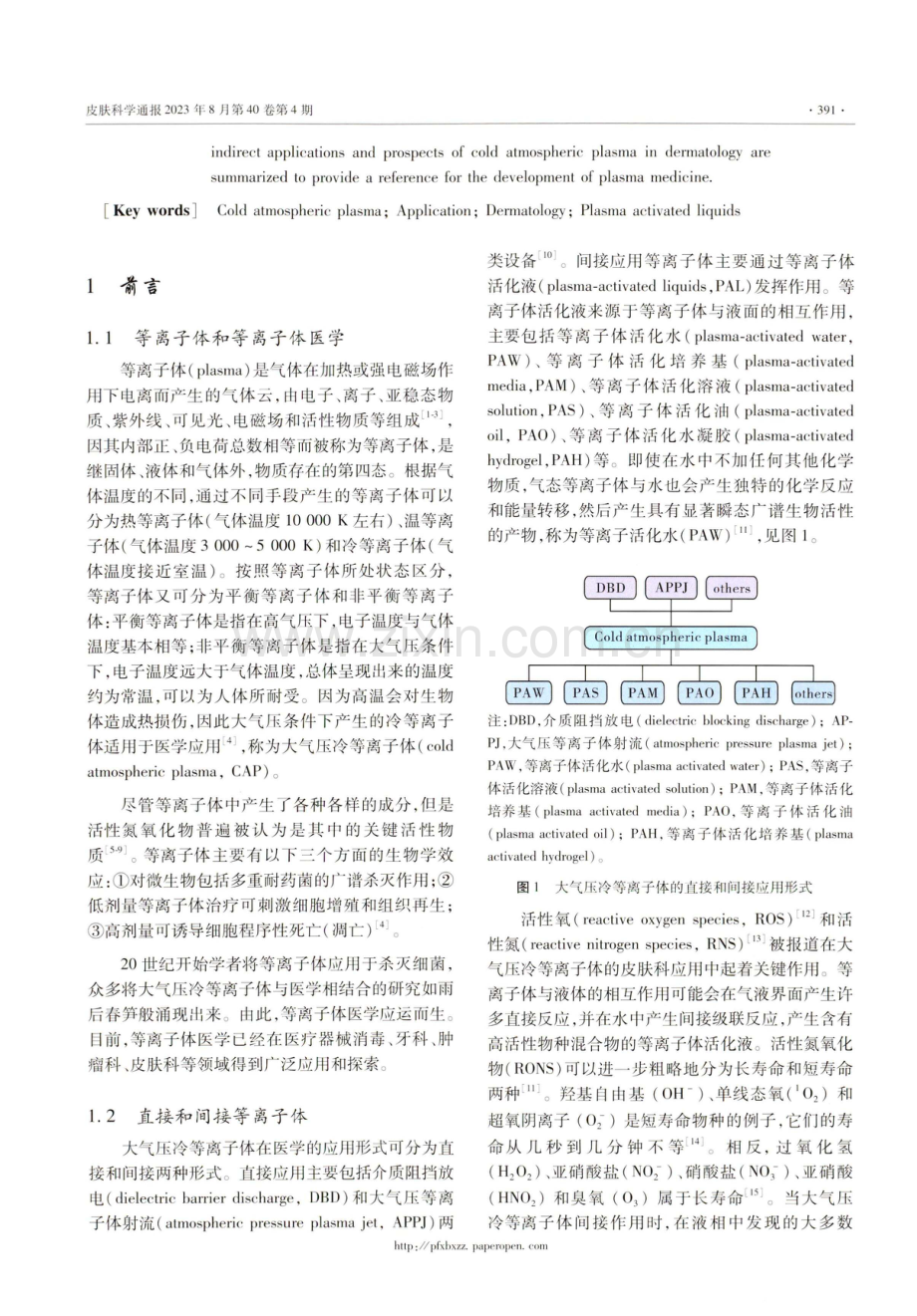 大气压冷等离子体在皮肤科的直接与间接应用.pdf_第2页