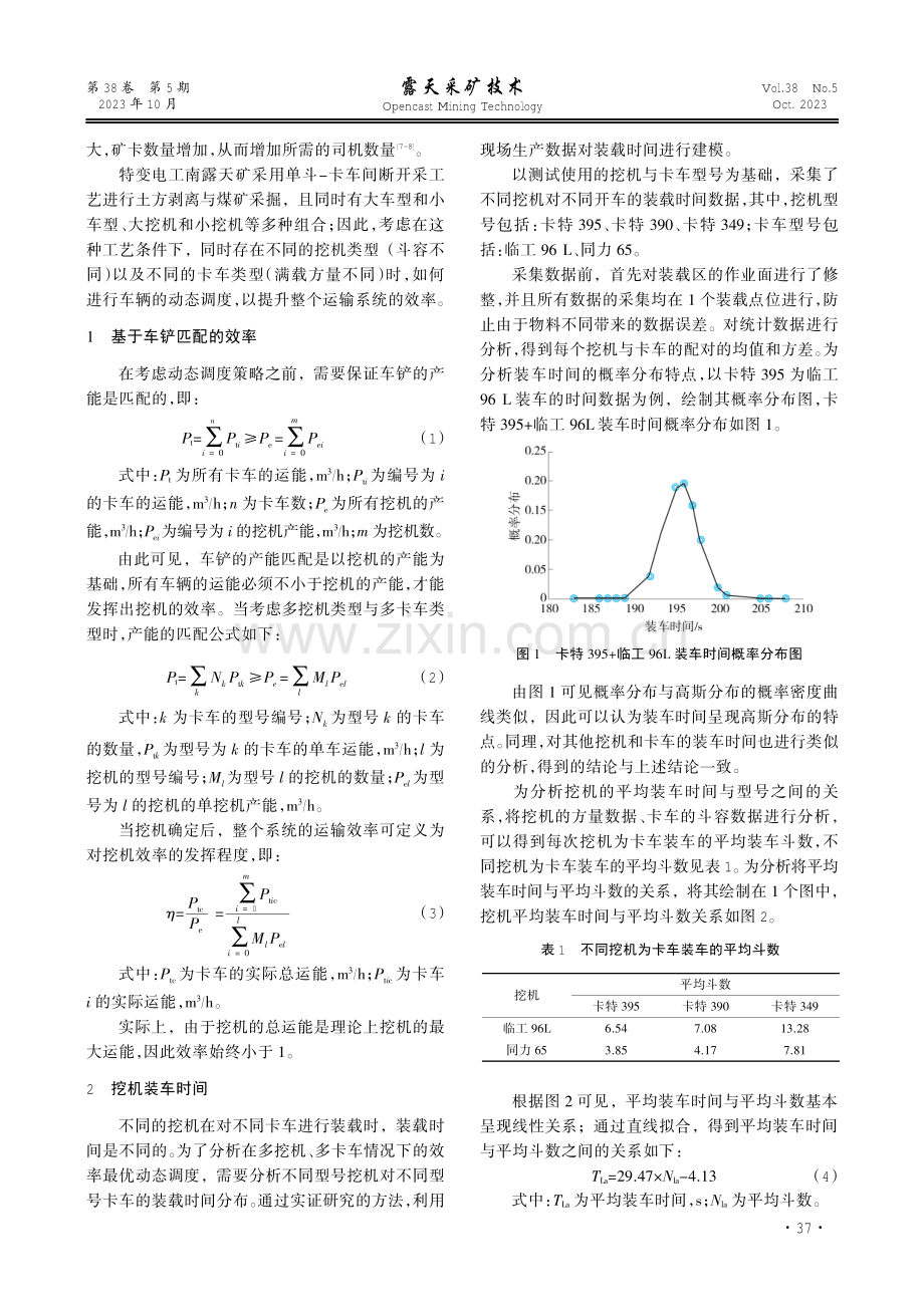 单斗卡车工艺下挖卡协同动态调度策略选择.pdf_第2页