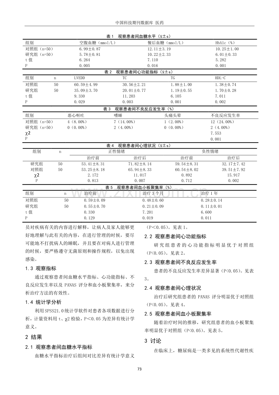 丹参川芎嗪治疗糖尿病合并冠心病的效果以及血糖指标观察.pdf_第2页