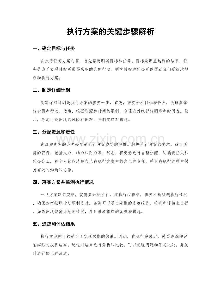 执行方案的关键步骤解析.docx_第1页