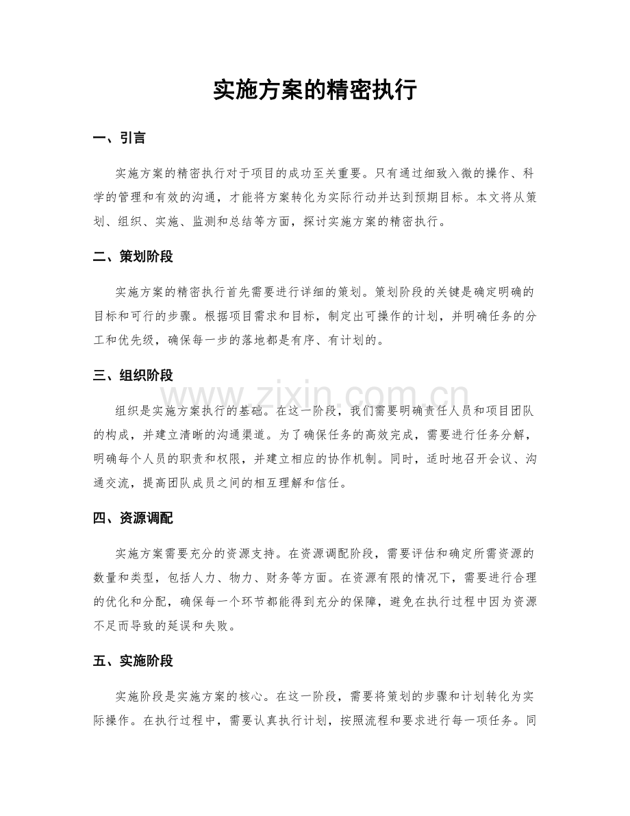 实施方案的精密执行.docx_第1页