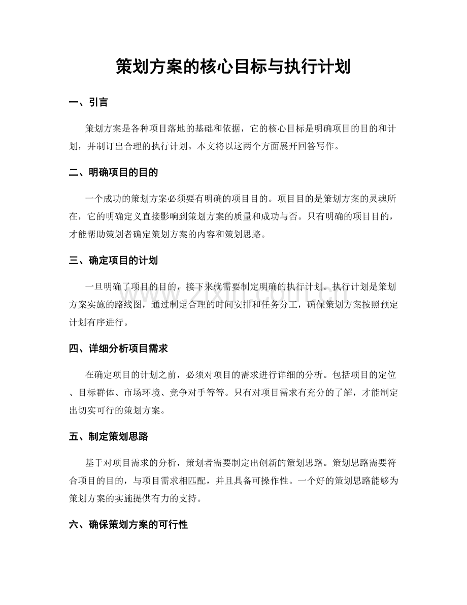 策划方案的核心目标与执行计划.docx_第1页