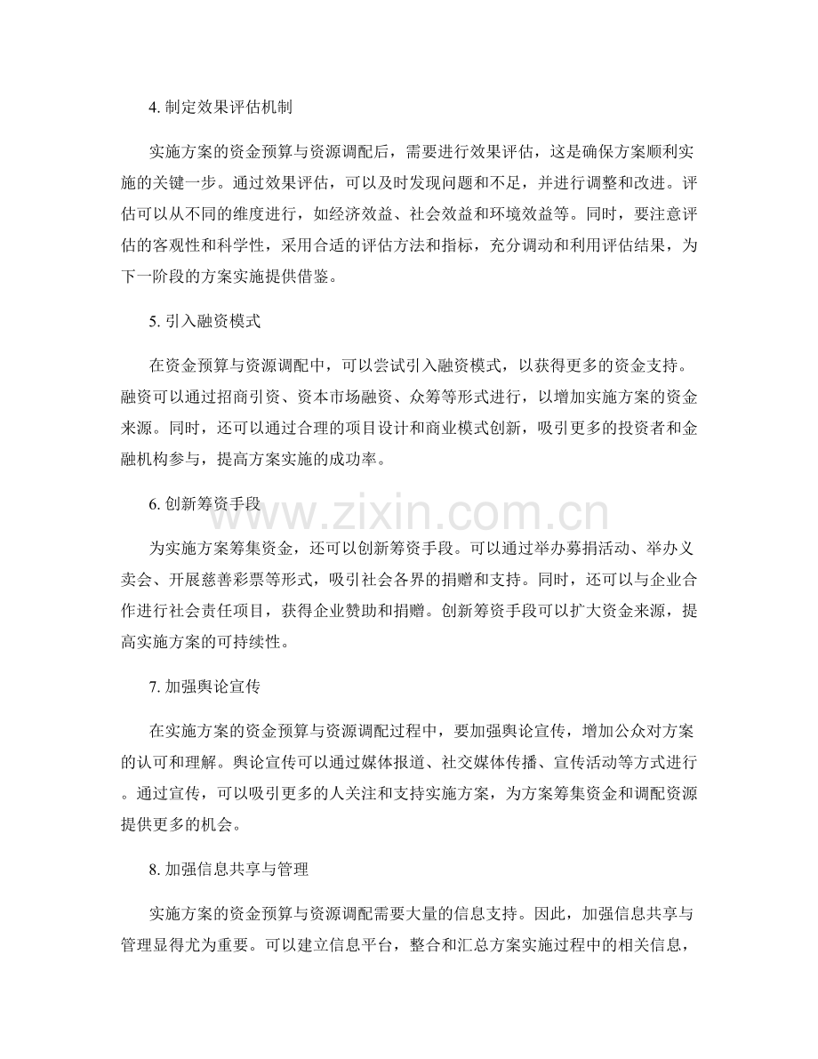 实施方案的资金预算与资源调配.docx_第2页