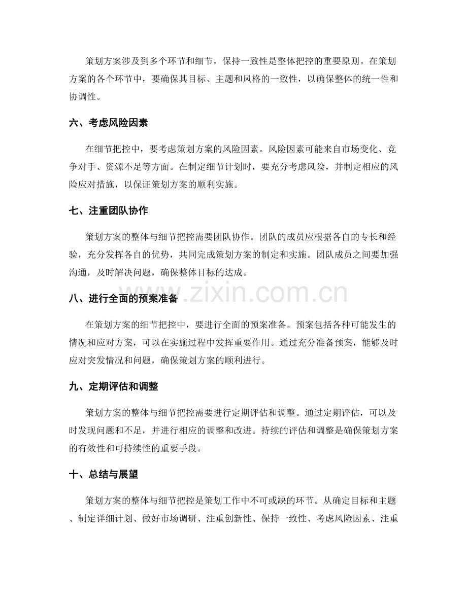 策划方案的整体与细节把控.docx_第2页