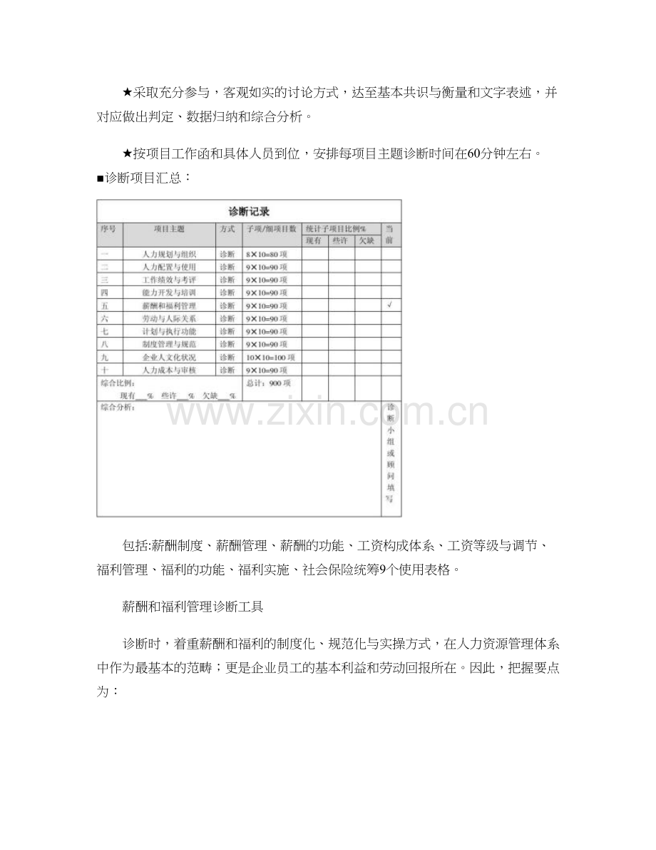 人力资源自我诊断操作方案五.doc_第3页