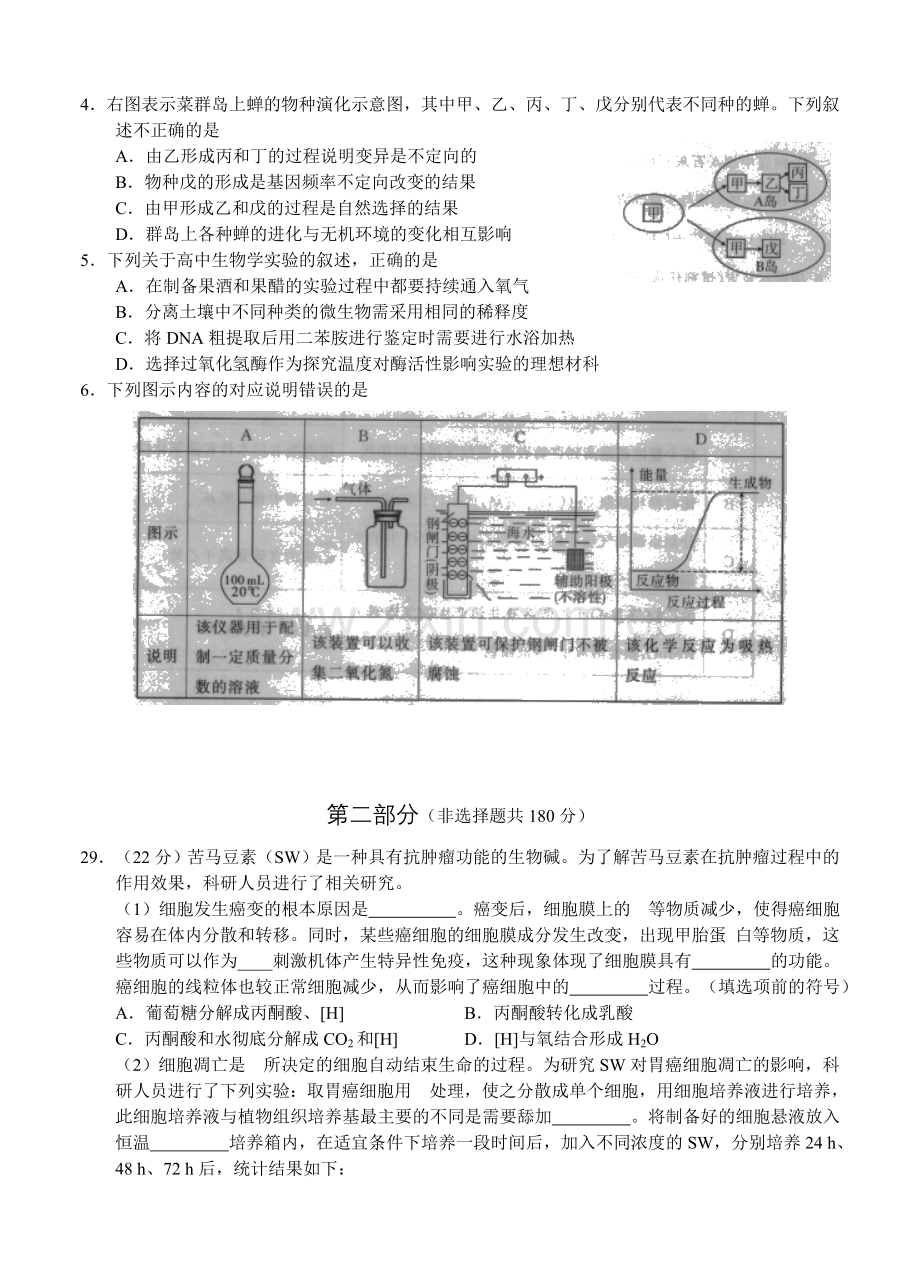 2014东城区高三一模试题生物及答案.doc_第2页