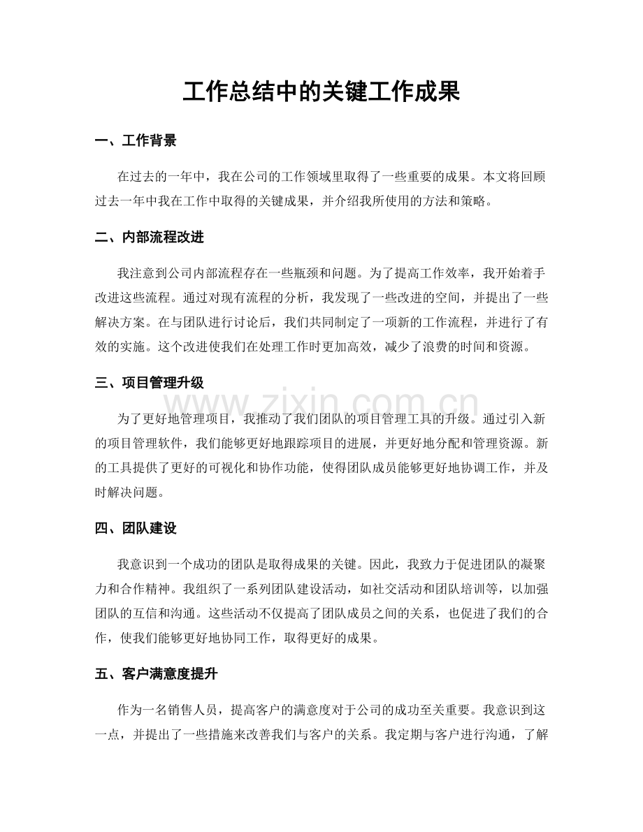 工作总结中的关键工作成果.docx_第1页