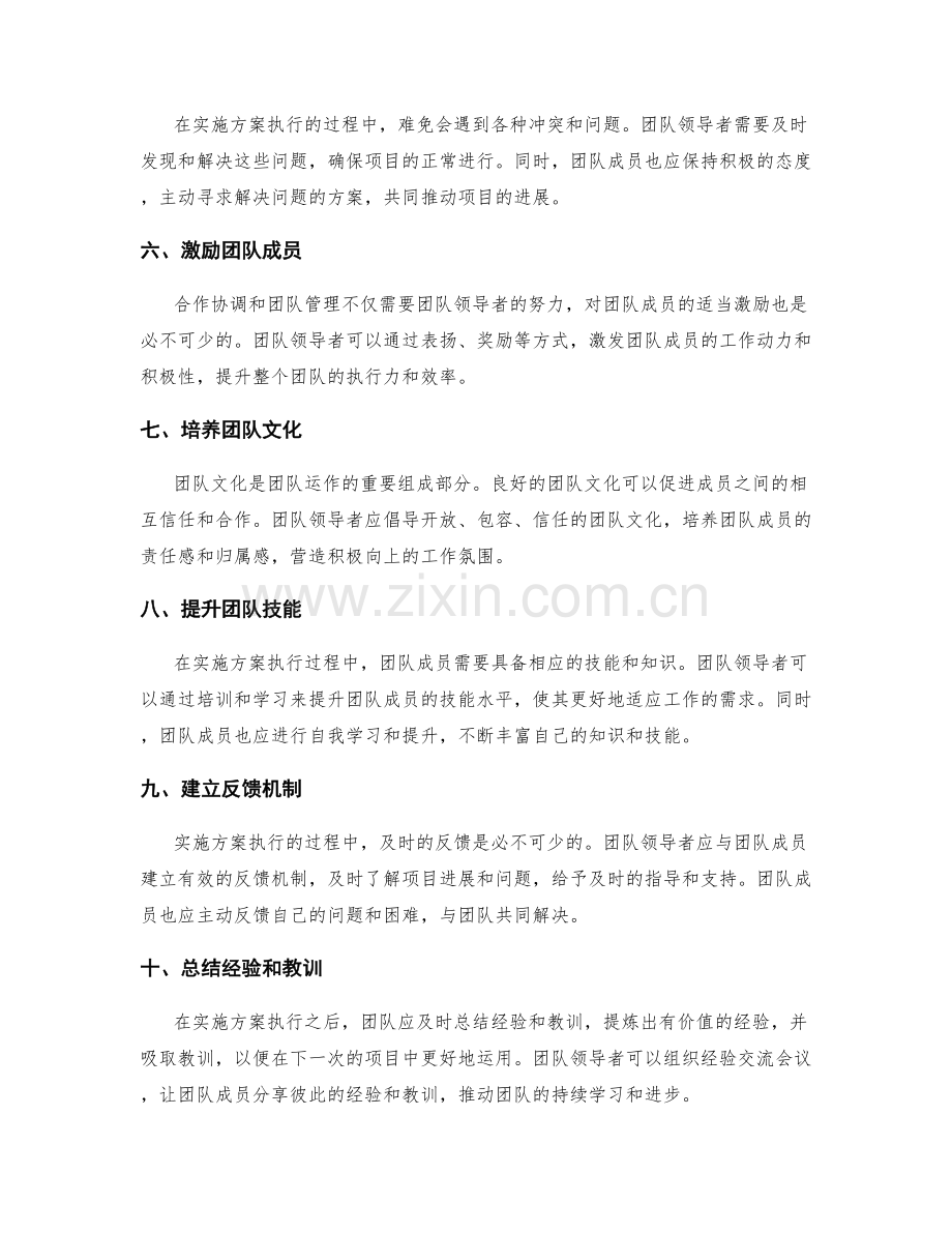 实施方案执行中的合作协调和团队管理.docx_第2页