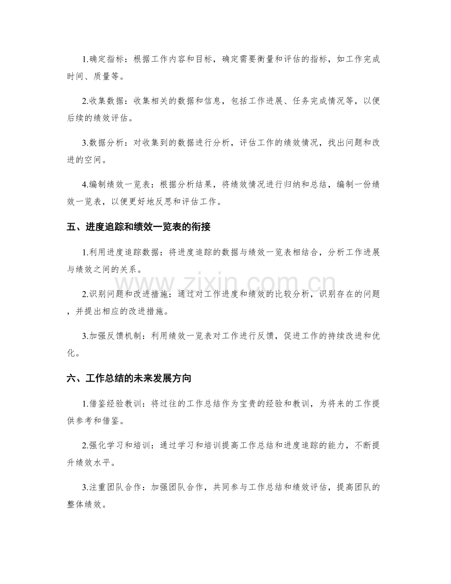 工作总结的进度追踪和绩效一览表编制.docx_第2页