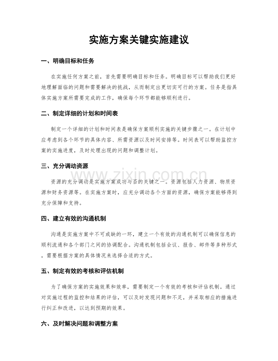 实施方案关键实施建议.docx_第1页