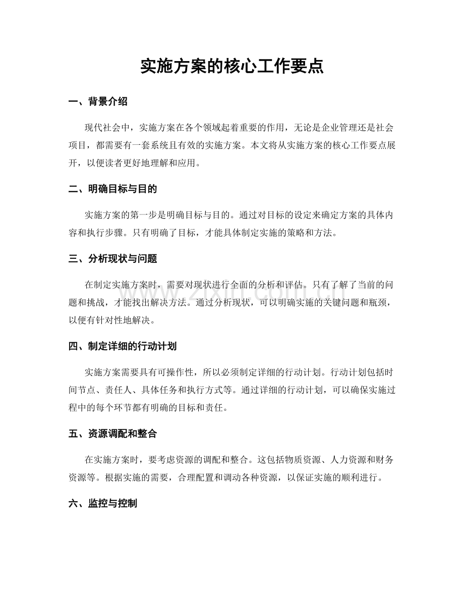 实施方案的核心工作要点.docx_第1页