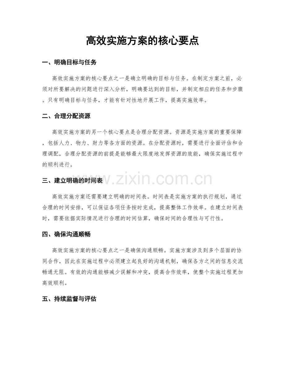 高效实施方案的核心要点.docx_第1页