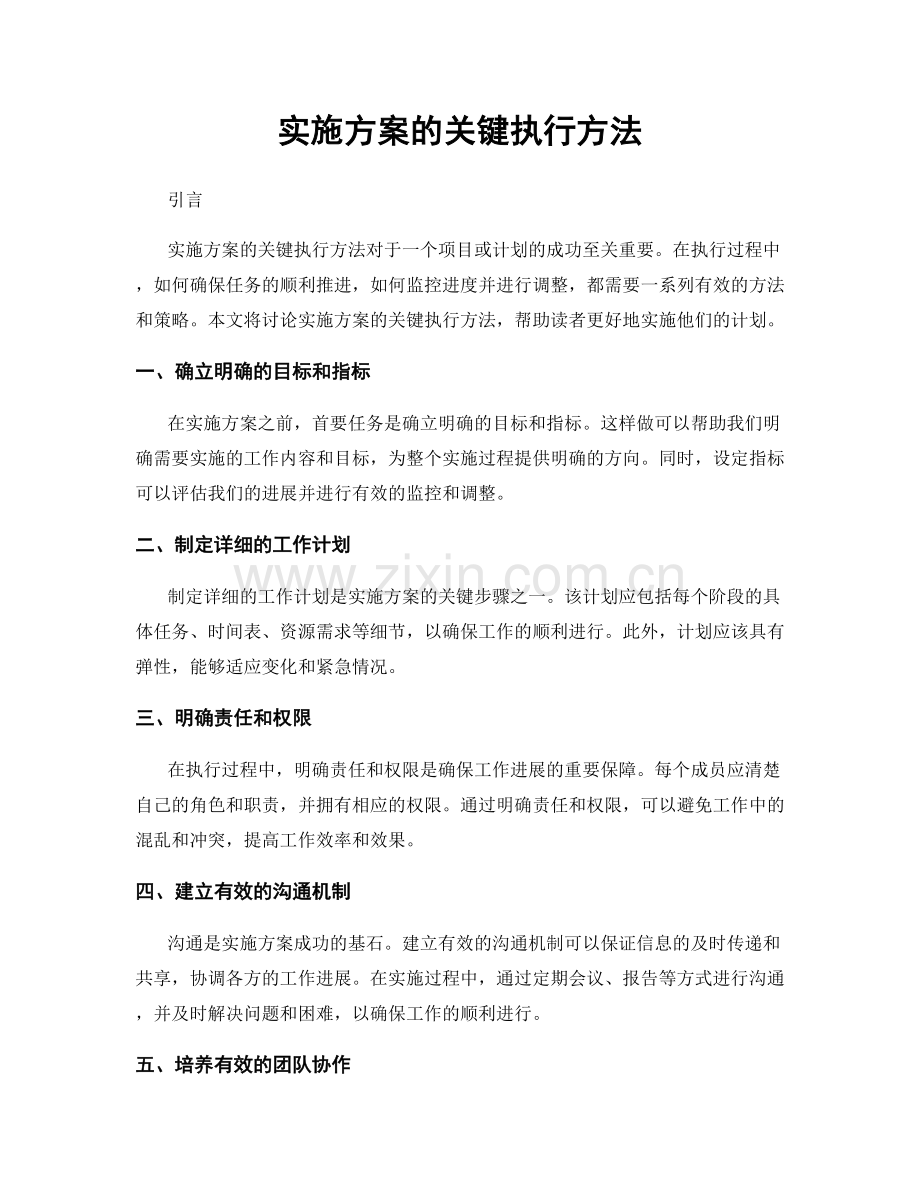 实施方案的关键执行方法.docx_第1页