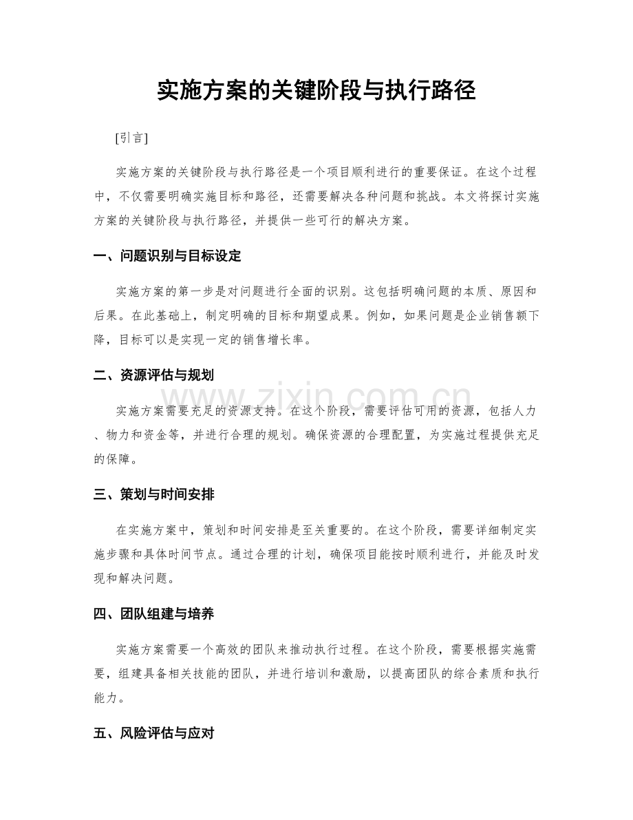 实施方案的关键阶段与执行路径.docx_第1页