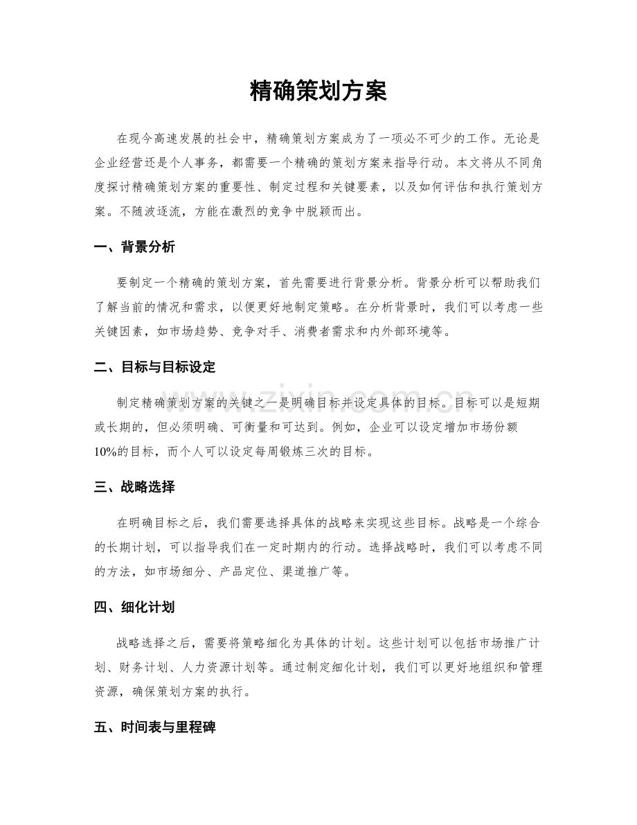 精确策划方案.docx_第1页