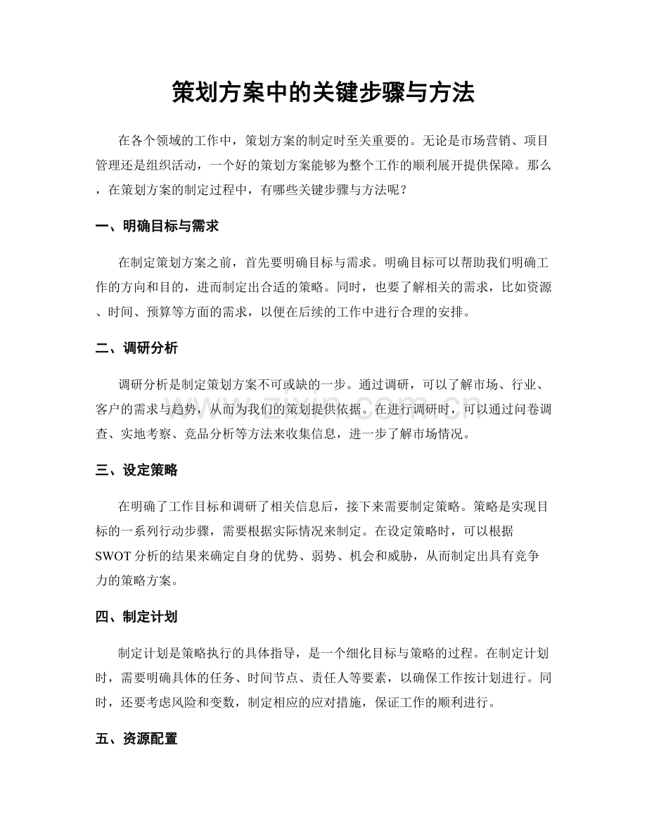 策划方案中的关键步骤与方法.docx_第1页