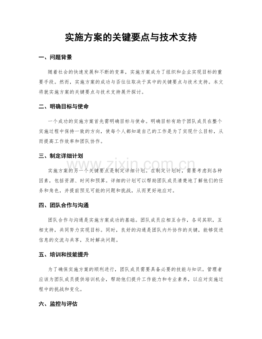 实施方案的关键要点与技术支持.docx_第1页