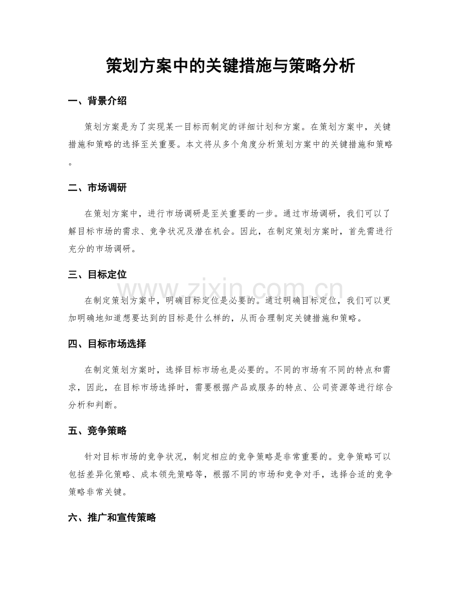 策划方案中的关键措施与策略分析.docx_第1页