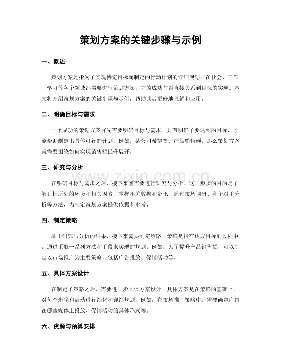 策划方案的关键步骤与示例.docx_第1页