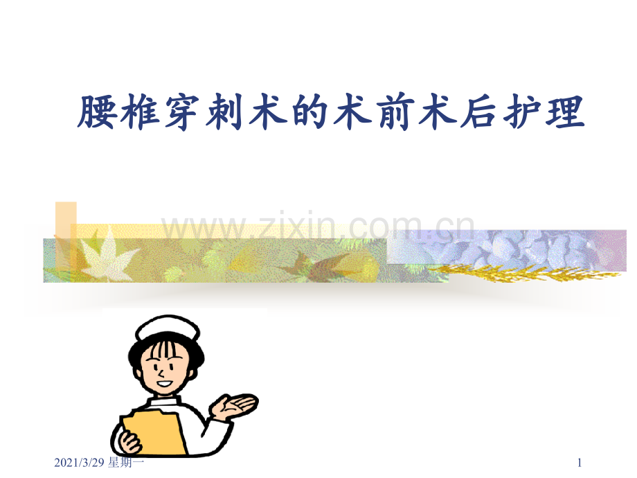 腰椎穿刺术前术后护理.ppt_第1页