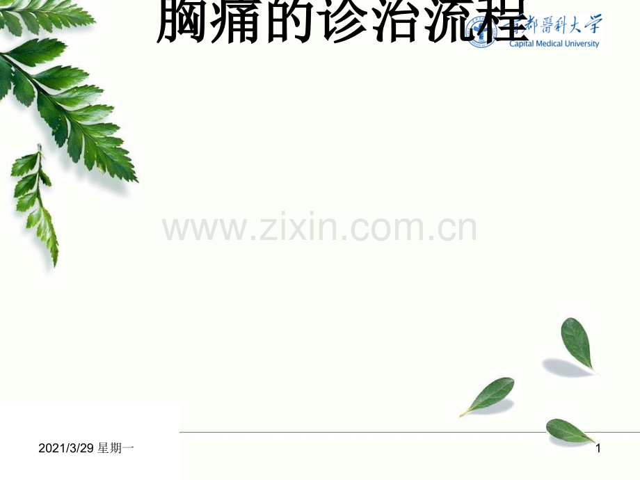 胸痛的诊治流程.ppt_第1页