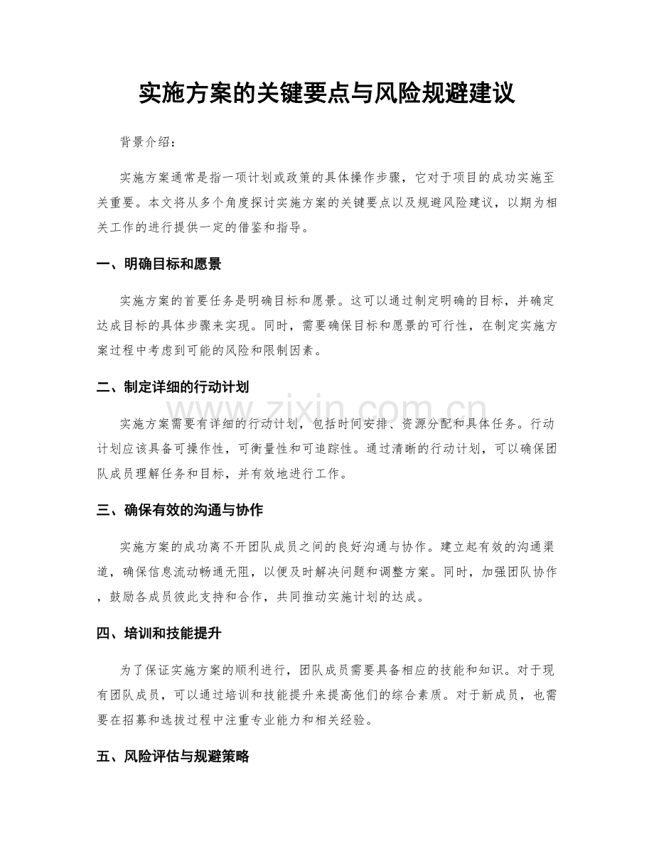 实施方案的关键要点与风险规避建议.docx_第1页