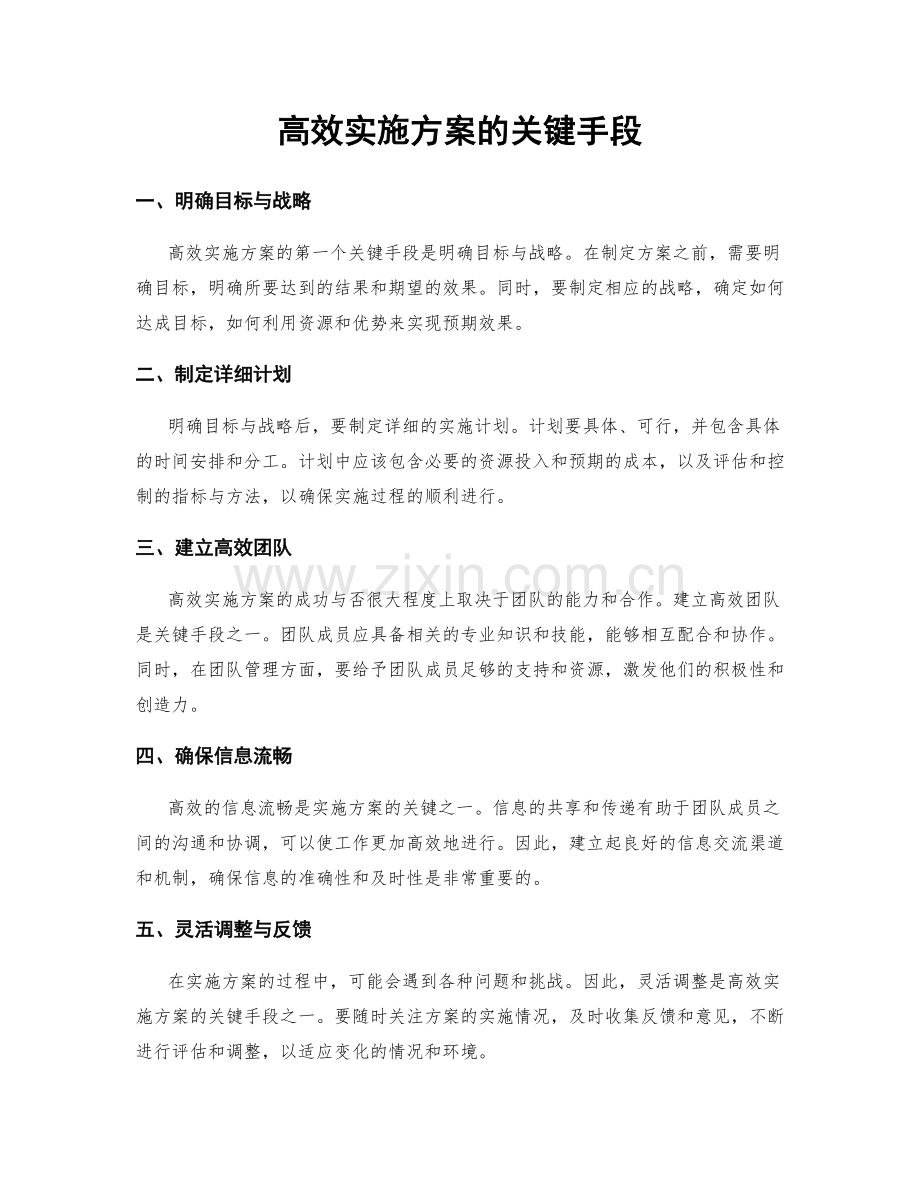 高效实施方案的关键手段.docx_第1页