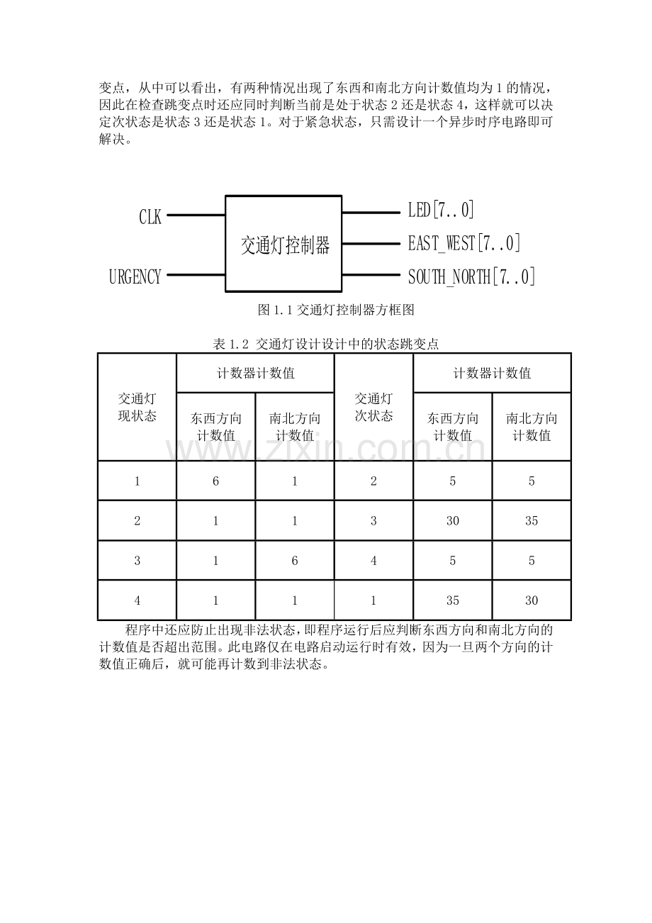 课程设计十字路口交通灯控制器.docx_第3页