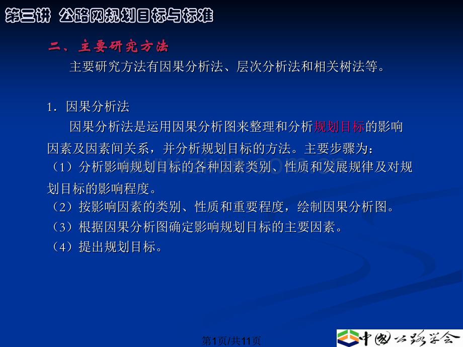 公路网规划目标与标准40分冯.pptx_第1页