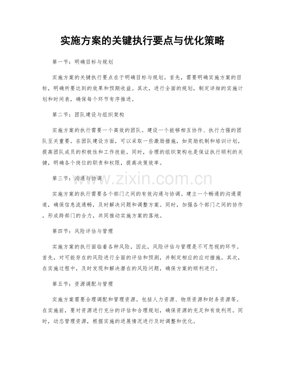 实施方案的关键执行要点与优化策略.docx_第1页