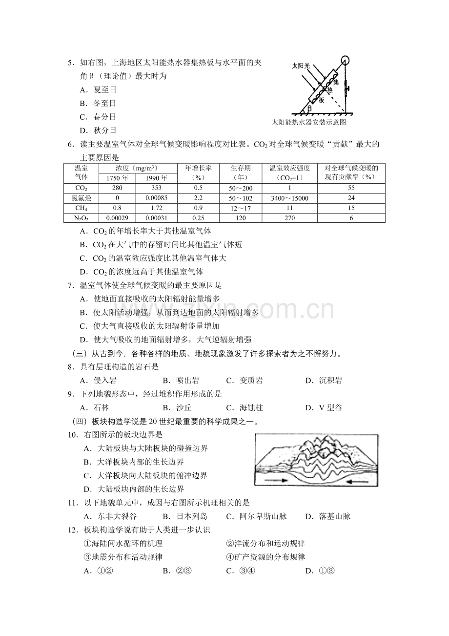 上海市虹口区高三地理分层练习B卷201012.doc_第2页