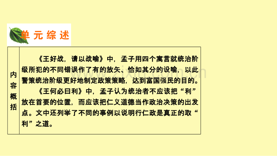 高中语文第2单元孟子蚜1王好战请以战喻课件新人教版选修先秦诸子蚜.ppt_第2页